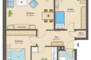 3-Zimmer-Wohnung mit großem Balkon in gepflegter Wohnanlage in Bremerhaven-Lehe! – Jahnstraße 38 b, 27568 Lehe, Bremerhaven – Vorschaubild 9