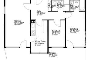 2021 saniert: Großzügige 3-Zimmer-Wohnung mit West-Terrasse & TG in Johanneskirchen – Die vollständige Adresse der Immobilie erhältst du vom Anbieter., 81927 Johanneskirchen, München – Vorschaubild 11
