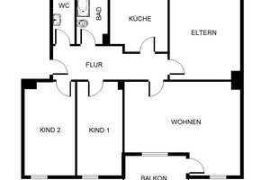4-Zimmer-Wohnung in Gremberghoven – Auf dem Streitacker 13, 51149 Gremberghoven, Köln – Vorschaubild 3