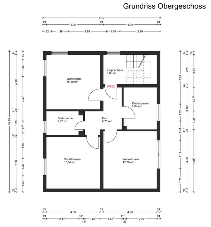 Grundriss Obergeschoss