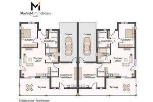 Neubau: Doppelhaus im modernen Bungalow Stil, KfW 55, mit Betreuungskonzept möglich – 31595 Steyerberg – Vorschaubild 18