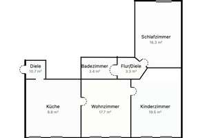 3-Zimmer-Wohnung in Bochum, 79,7 m², 2. OG zu vermieten – Auf dem Pfade 6, 44879 Linden, Bochum – Vorschaubild 2