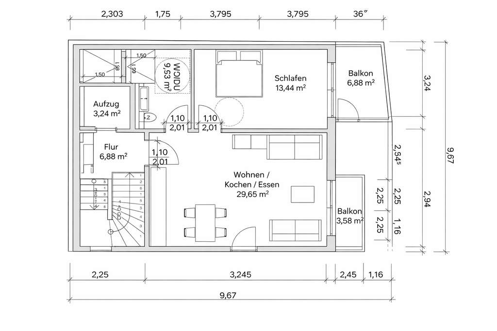 Immobilie in Unkel - Neubau am Marktplatz Unkel: 2-Zi.-Wohnung mit Aufzug & Balkon - Erstbezug 2027 - Bild 4