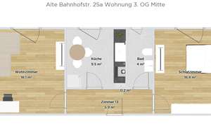 Kernsanierte 2,5-Zimmer-Wohnung in Bochum-Langendreer – Alte Bahnhofstraße 25a, 44892 Langendreer, Bochum – Vorschaubild 3