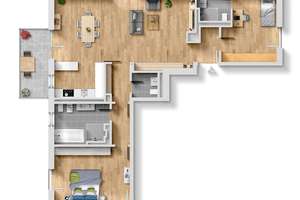 Wohnkomfort pur: 3-Zimmer-Wohnung mit Balkon, 2 Bädern und sep. WC – Graudenzer Straße 13, 81927 Englschalking, München – Vorschaubild 4
