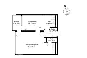 Bezugsfreie 2-Zimmer-Wohnung mit West-Balkon – Die vollständige Adresse der Immobilie erhältst du vom Anbieter., 52072 Laurensberg (Statistischer Bezirk), Aachen – Vorschaubild 6