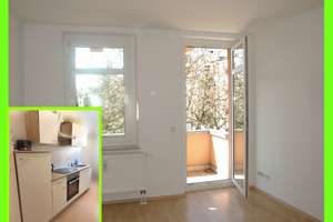 EBK zum Abkauf - Überdachter Süd-West-Balkon mit Blick ins Grüne