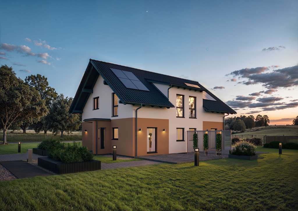 Bauen Sie mit WHITE & BLACK ein Generationenhaus auf großem Grundstück, zwei Familien in einem Haus!