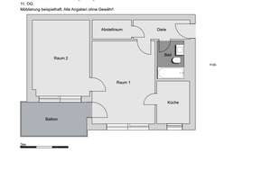 2-Zimmer-Wohnung mit EBK in Regensburg Reinhausen – 93057 Reinhausen, Regensburg – Vorschaubild 3