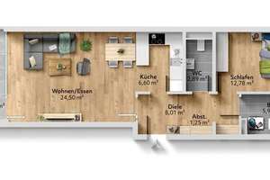 Komfortables Wohnen in München – Gepflegte 2-Zimmer-Wohnung mit idealem Grundriss – Sauerbruchstraße 52a, 81377 Großhadern, München – Vorschaubild 11