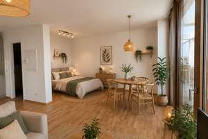 großzügige 1-Zimmer-Wohnung mit  Balkon und Einbauküche – Thomas-Jefferson-Straße 50, 68309 Käfertal, Mannheim – Vorschaubild 2