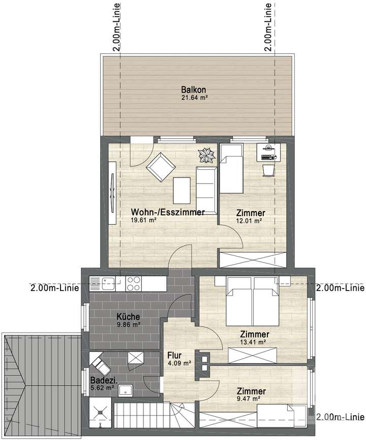 Grundriss Obergeschoss