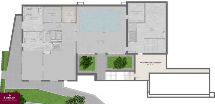 Illustrierter Grundriss UG