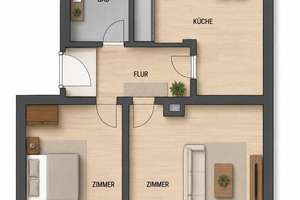 Frisch renovierte 2Zi-Whg. mit neuer Küche – Landgrabenstraße -, 90443 Steinbühl, Nürnberg – Vorschaubild 6