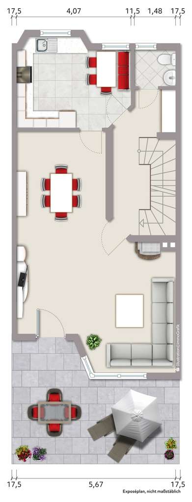 Immobilie in Benningen am Neckar - Familienfreundliches Reihenmittelhaus in begehrter Wohnlage! - Bild 2