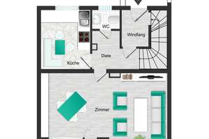 laufend modernisiertes Reihenmittelhaus, 4 Zi., mit Garten und Garage in Teising – Die vollständige Adresse der Immobilie erhältst du vom Anbieter., 84576 Teising – Vorschaubild 4
