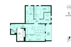 Große barrierefreie Eigentumswohnung mit extra Arbeitszimmer und Zugang zur sonnigen Loggia – Roermonder Straße 76, 52072 Ponttor, Aachen – Vorschaubild 9