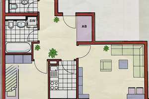 Helle 3-Zimmer Terrassenwohnung (teilmöbliert) in Oberföhring mit Garten für 2 Jahre befristet  – Die vollständige Adresse der Immobilie erhältst du vom Anbieter., 81927 Oberföhring, München – Vorschaubild 12
