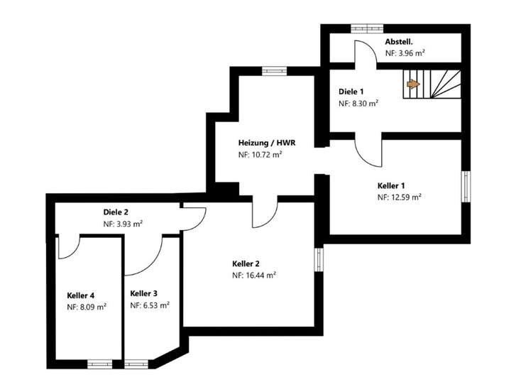 Grundriss Skizze Haus 2 UG