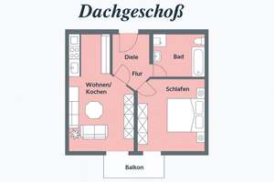 RESERVIERT | DG-Wohnung mit Balkon, Stellplatz und ruhiger Wohnlage in Mahlsdorf – Die vollständige Adresse der Immobilie erhältst du vom Anbieter., 12623 Mahlsdorf, Berlin – Vorschaubild 11