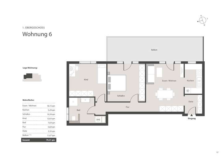 Wohnungsgrundriss ETW 6