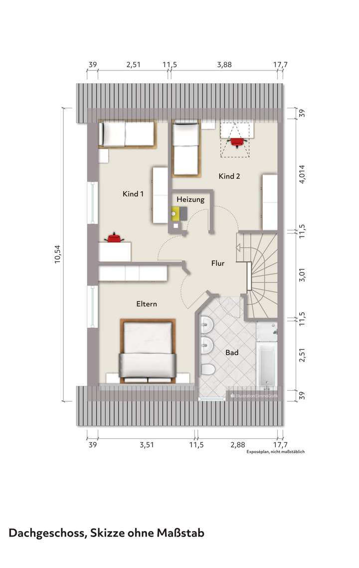 Grundriss Dachgeschoss