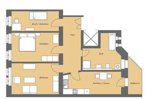 ALTBAUTRAUM IN GOHLIS | Gehobene 3-Raum-Wohnung mit Balkon und Parkettboden – Die vollständige Adresse der Immobilie erhältst du vom Anbieter., 4157 Gohlis-Mitte, Leipzig – Vorschaubild 15