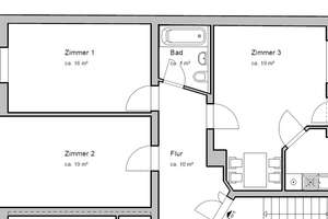 Gut geschnittene Wohnung mit großem Balkon & Wannenbad in Leipzig-Schönefeld – Volksgartenstraße 13, 4347 Schönefeld-Ost, Leipzig – Vorschaubild 5