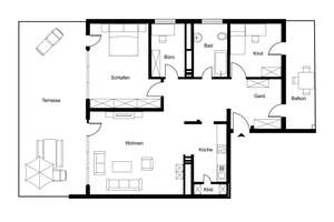 Wohnen wie im Urlaub – Dachgeschosswohnung mit Pool, Sauna, zwei Dachterrassen und Tiefgarage – Hummelsbüttler Hauptstraße 5b, 22339 Hummelsbüttel, Hamburg – Vorschaubild 17