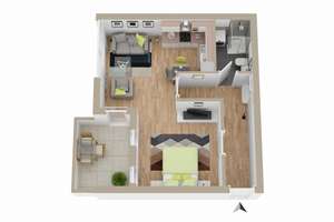 Innenstadt - 1-Zimmer Wohnung: kompakt, gepflegt und perfekt angebunden