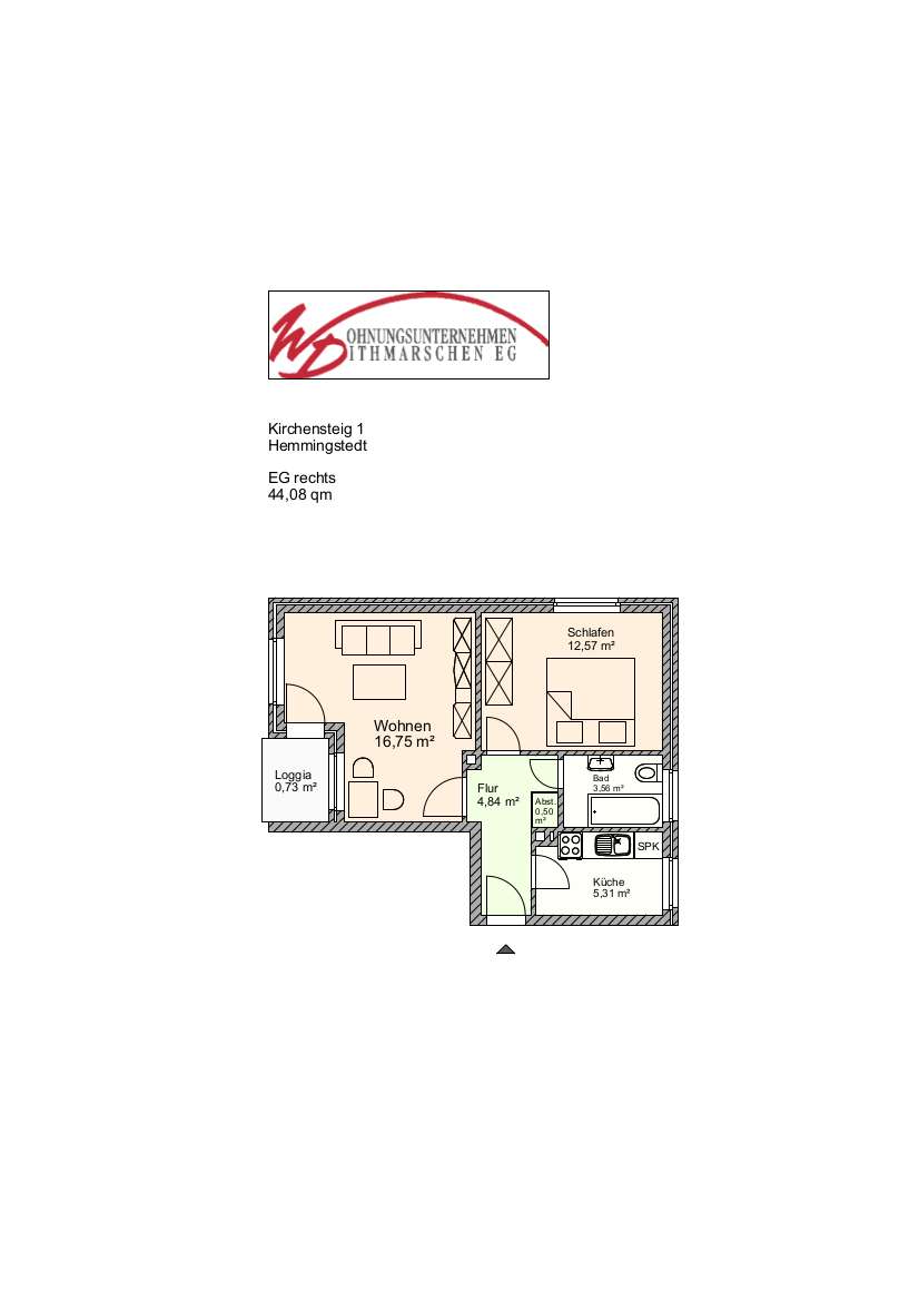 2-Zimmer-Wohnung