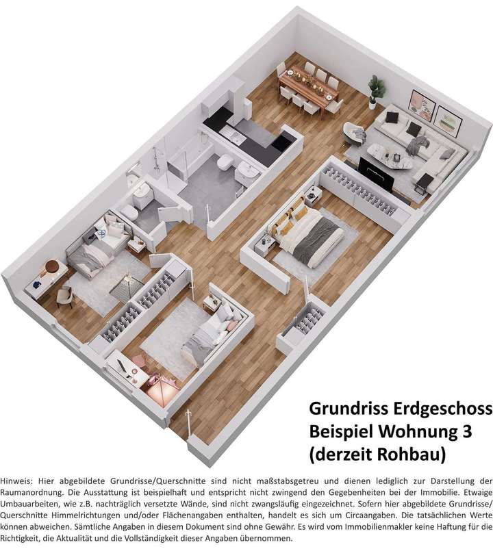 Grundriss Erdgeschoss Wohnung 
