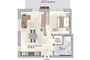 Wohnung Nr. 3 EG - Gartenwohnung mit 2 Zimmern – Manzostraße 3, 80997 Allach, München – Vorschaubild 6