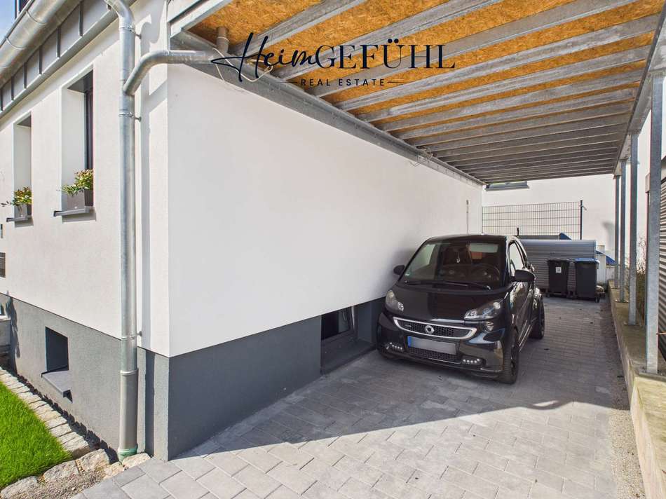 Carport für zwei Fahrzeuge
