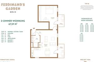 Geräumige 2-Zimmer-Wohnung mit EBK und 2 BALKONEN im Neubauquartier 'Ferdinand's Garden' – Ferdinand-Schultze-Straße 39, 13055 Alt-Hohenschönhausen, Berlin – Vorschaubild 3