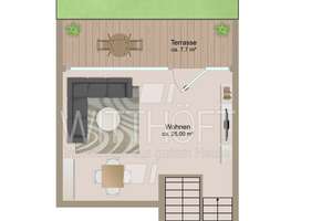 erstklassig geschnittene 3-4 Zimmer-Wohnung (Split-Level) mit eigener Gartenfläche in Sackgassenlage – Die vollständige Adresse der Immobilie erhältst du vom Anbieter., 22399 Poppenbüttel, Hamburg – Vorschaubild 3