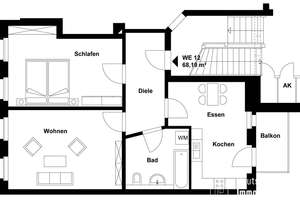 **Sonniges Dachgeschoss mit Balkon und Parkett** – Sellerhäuser Straße 8, 4318 Anger-Crottendorf, Leipzig – Vorschaubild 10