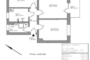 Schicke kleine 3-Zimmer-Wohnung mit sonnigem Balkon. – Pirnaer Landstraße 47b, 1237 Seidnitz/Dobritz, Dresden – Vorschaubild 3