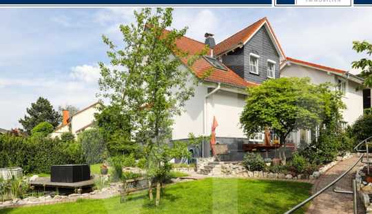 Bild von Fernblick, Privatsphäre, Gartendiyll in zentraler Lage: EFH mit Gästehaus & ELW, Doppelgarage, Stpl