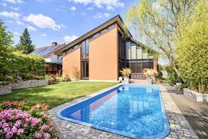 * Helles Architektenhaus in ruhiger und grüner Bestlage von Dresden-Zschieren *