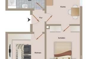 Attraktive 2-Zimmer-Wohnung in Kaan-Marienborn mit Garage – Die vollständige Adresse der Immobilie erhältst du vom Anbieter., 57074 Kaan-Marienborn, Siegen – Vorschaubild 6