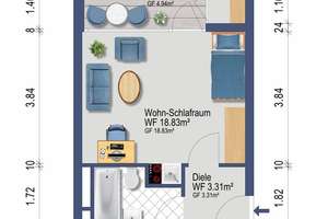 Klein, aber oho: Frisch renoviert mit großem Balkon ins Grüne – 40235 Grafenberg, Düsseldorf – Vorschaubild 23