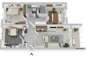 Lichtdurchflutete 3-Zi. Wohnung mit Garage und Aufzug – Hermannstr. 4, 42277 Oberbarmen, Wuppertal – Vorschaubild 9