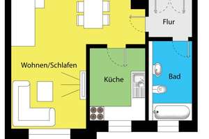 Hübsche Wohnung mit Tageslichtbad mit Wanne in zentraler und ruhiger Lage! – Die vollständige Adresse der Immobilie erhältst du vom Anbieter., 1067 Friedrichstadt, Dresden – Vorschaubild 6