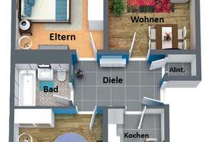 Bezugsfreie Drei-Zimmer-Wohnung – Die vollständige Adresse der Immobilie erhältst du vom Anbieter., 40699 Erkrath – Vorschaubild 9