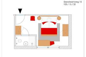Doppelzimmer-Apartment möbliert im 1. Obergeschoss vorne rechts – Seewiesenweg 15, 69124 Kirchheim, Heidelberg – Vorschaubild 4