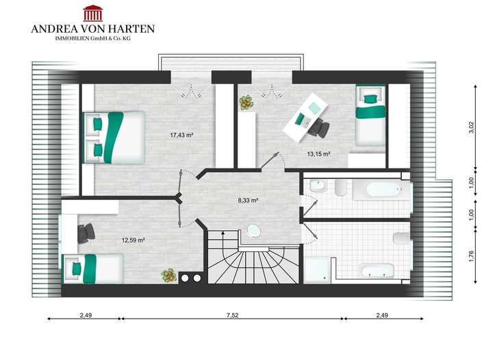 Grundriss Obergeschoss