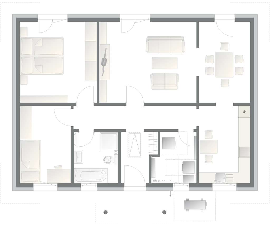 Immobilie in Wriezen - Aktionshaus ! Kleiner Bungalow in grüner Lage in Wriezen inklusive Grundstück und Baunebenkosten - Bild 4