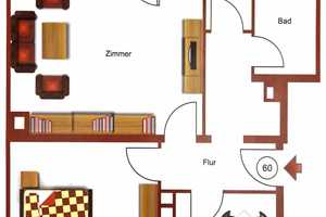 Zum 01.10.2025 steht eine gut geschnittene 2-Zimmer-Küche-Bad-Wohnung im 4. OG zu – Nebenius 12, 68167 Mannheim – Vorschaubild 1