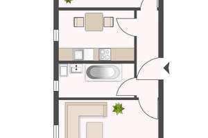 Große 2 Zimmer Wohnung mit Balkon sowie moderner EBK – Charlottenstr. 13, 9126 Lutherviertel, Chemnitz – Vorschaubild 5